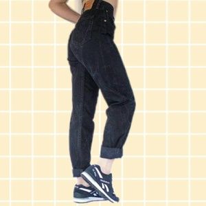 Boyfriend jeans mom jeans black vintage pants